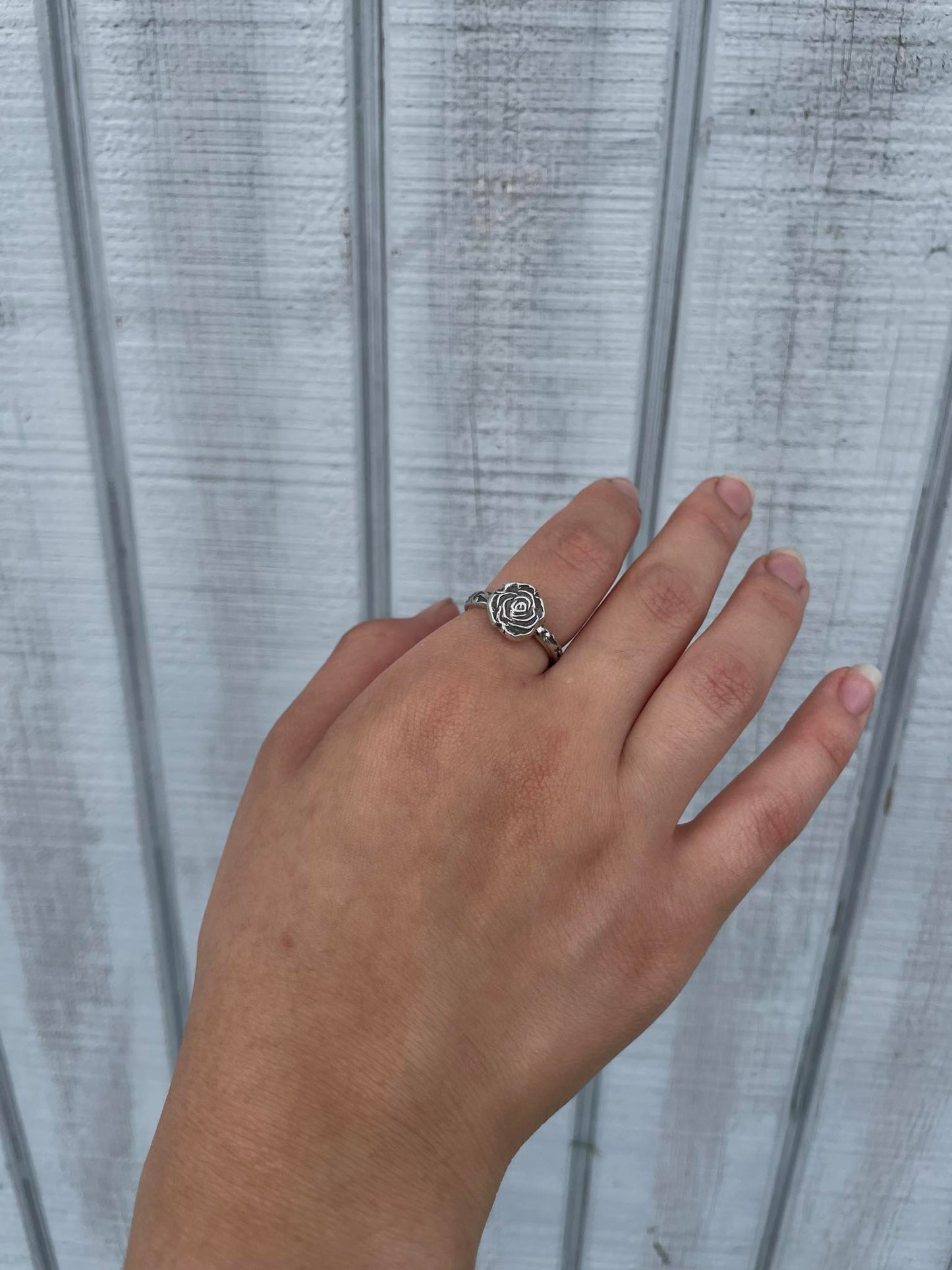 Sterling Silver Rose Ring