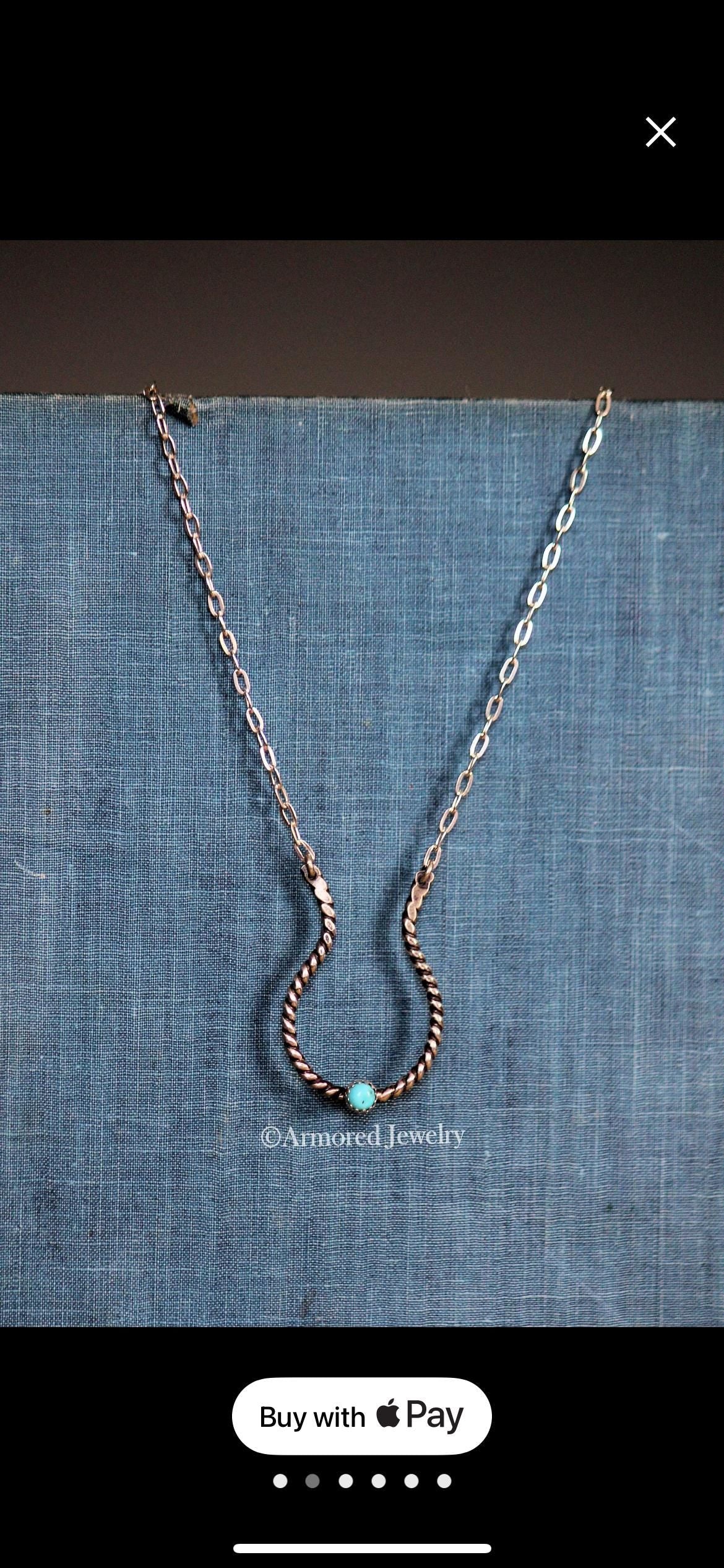 Special order - custom rope ring holder necklace on 16" chain