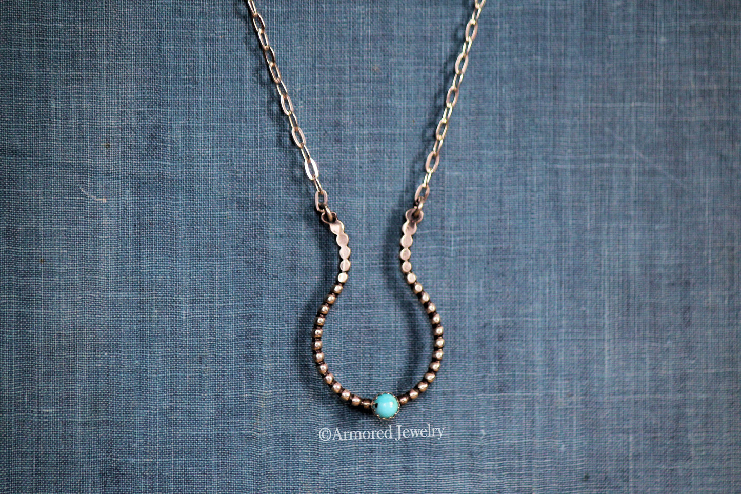 Sterling Silver Beaded Ring Holder Necklace