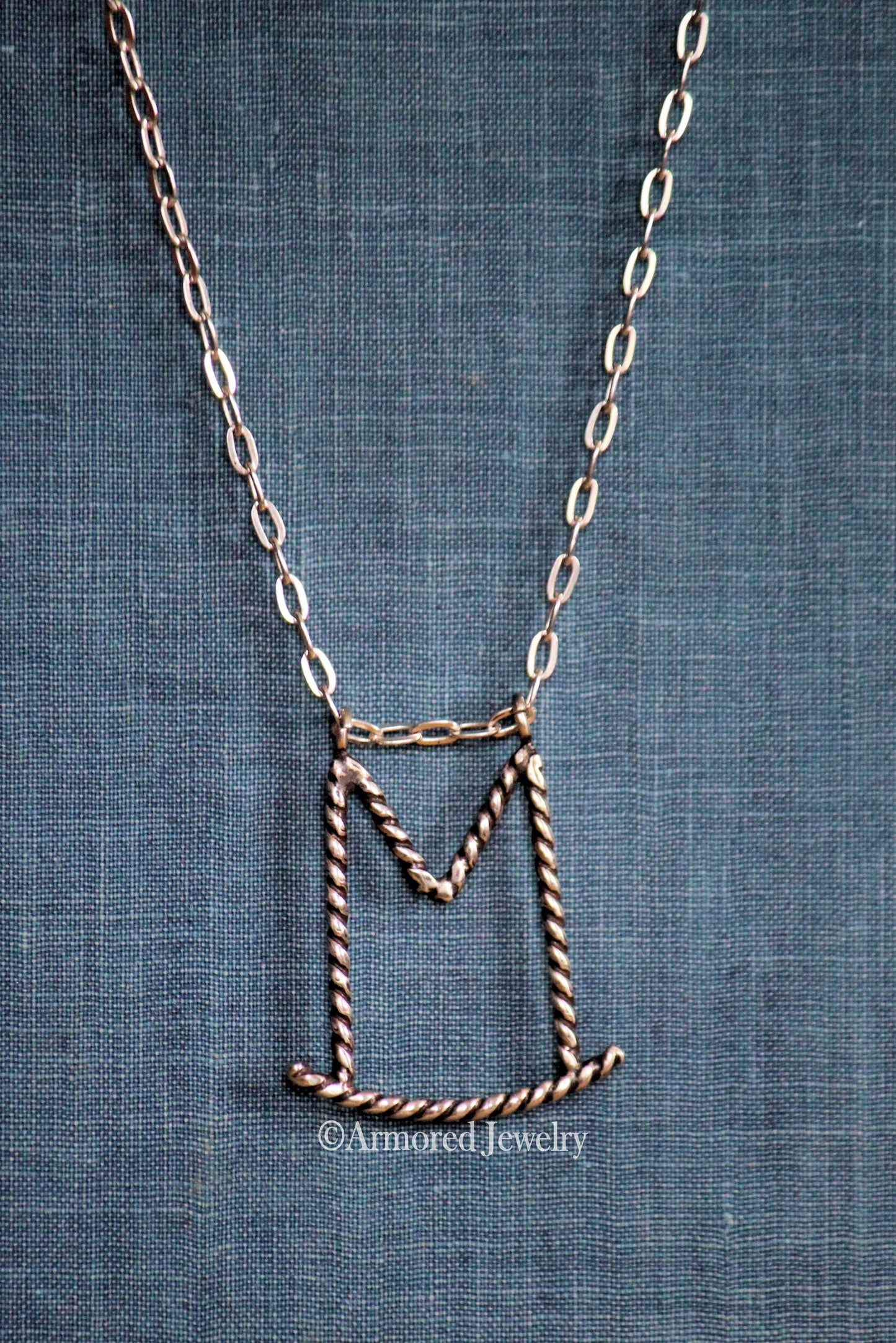 Sterling Silver Custom Ranch Cattle Brand Pendant Neckace