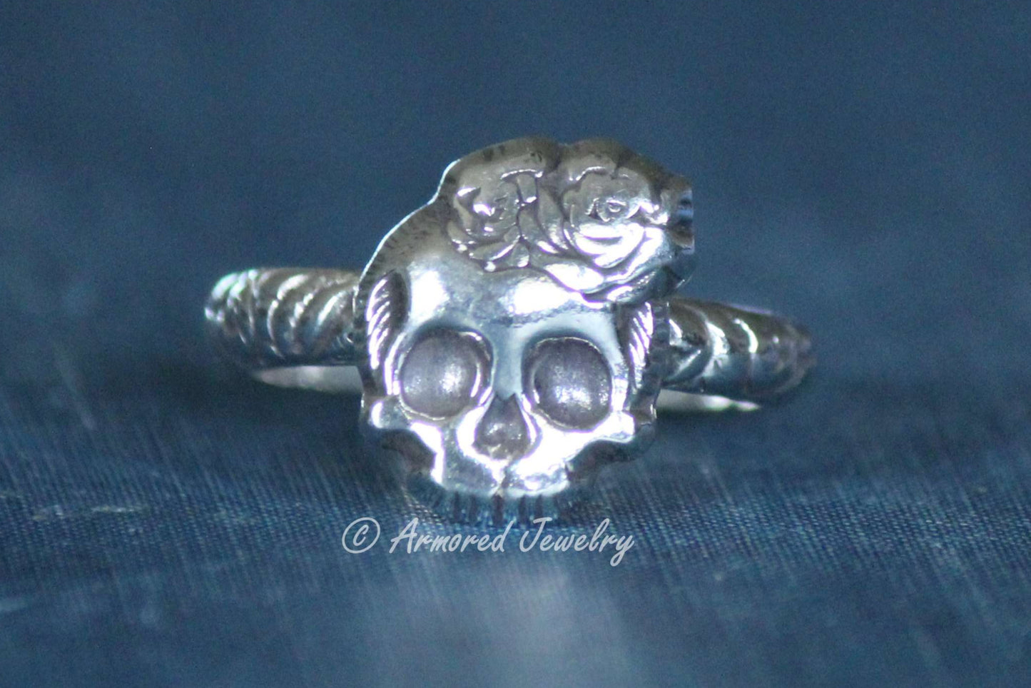 Sterling Silver Dia De Los Muertos Skull Ring