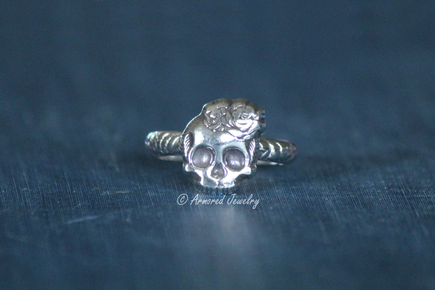 Sterling Silver Dia De Los Muertos Skull Ring