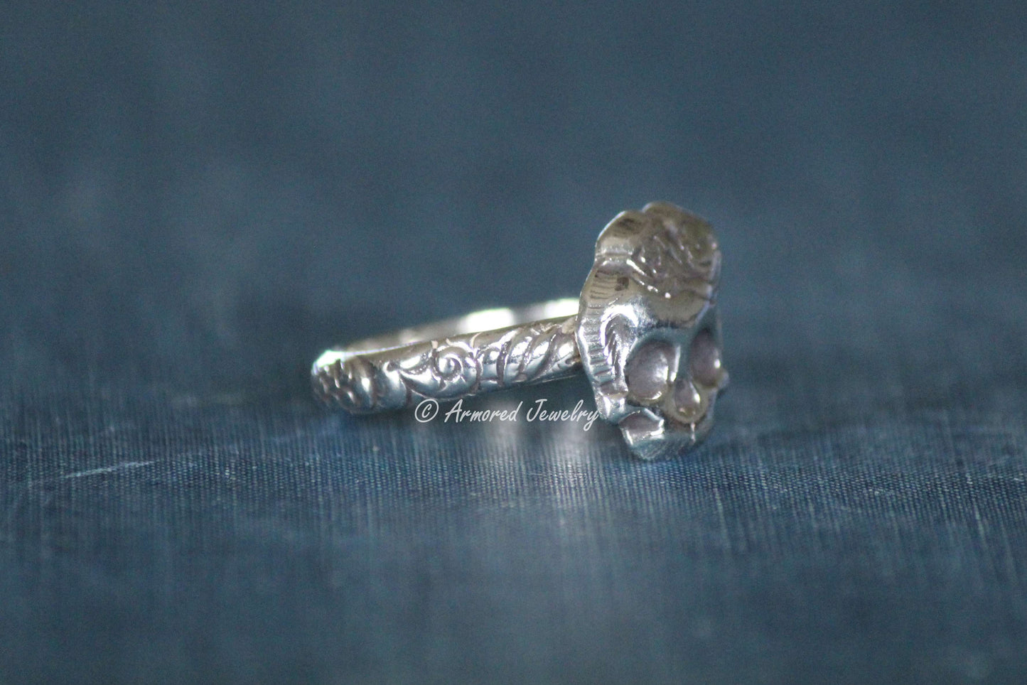 Sterling Silver Dia De Los Muertos Skull Ring