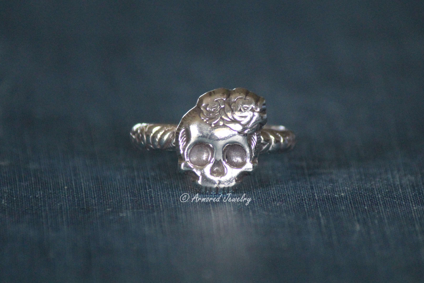 Sterling Silver Dia De Los Muertos Skull Ring