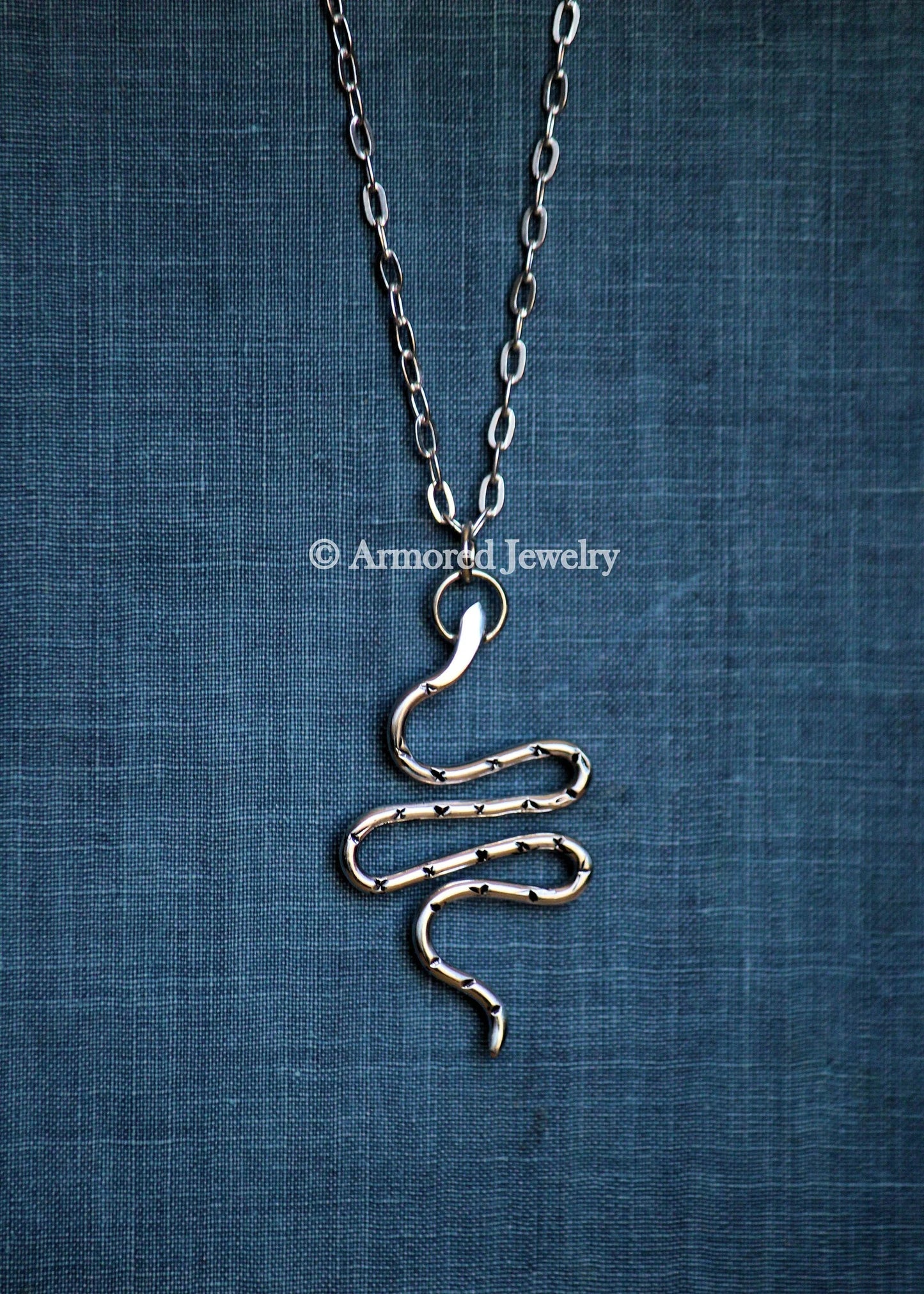 Sterling Silver Snake pendant necklace
