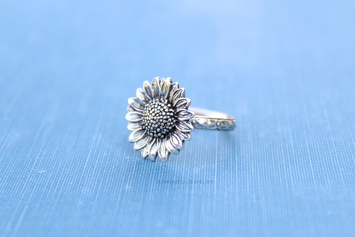 Sterling Silver Sunflower Ring