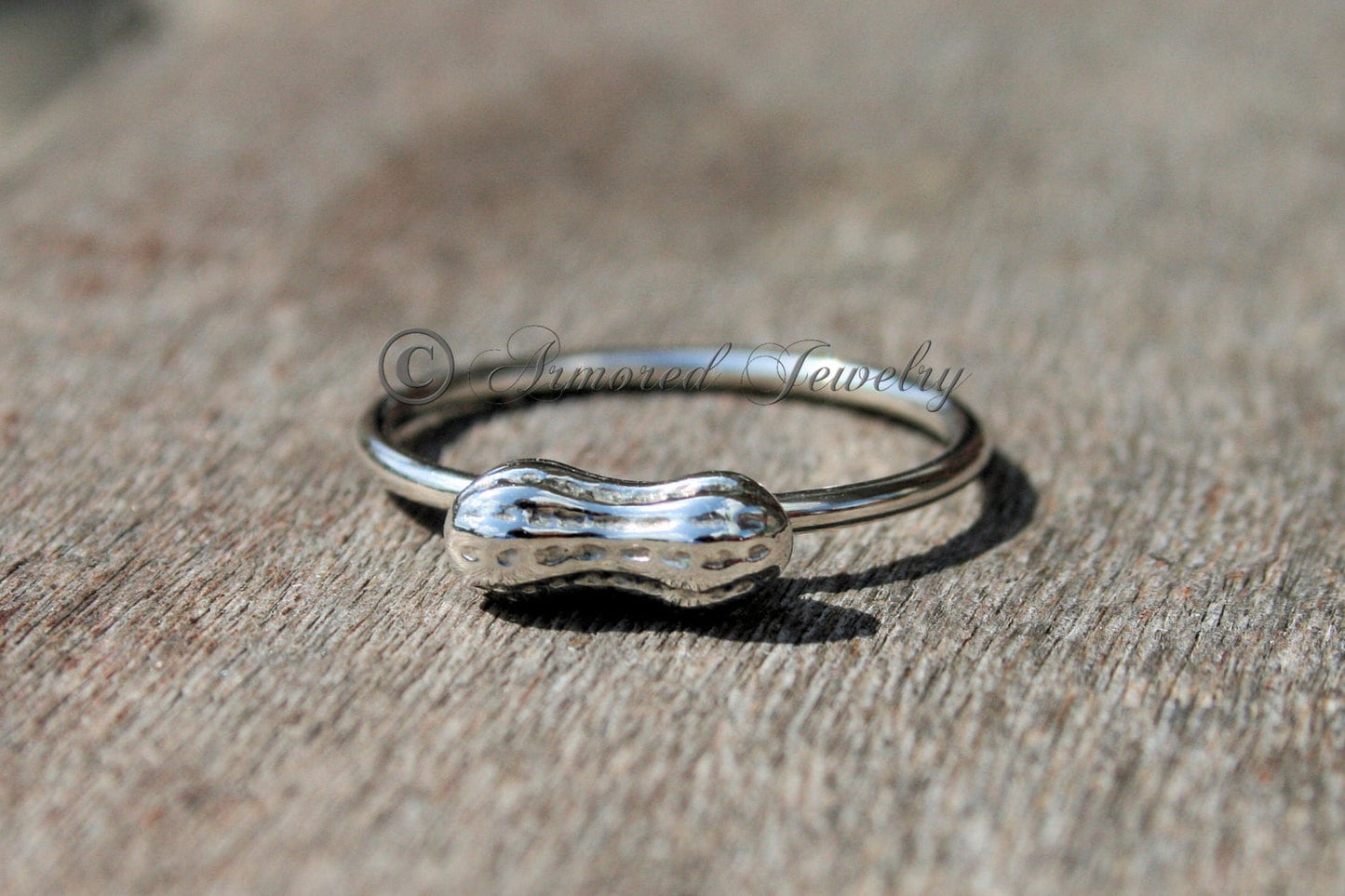 Sterling Silver Tiny Peanut Ring