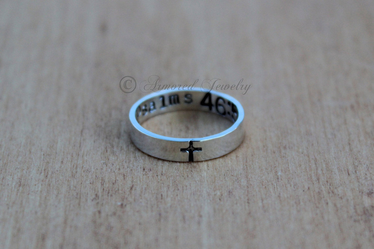 Sterling Silver Psalm 46:5 Ring
