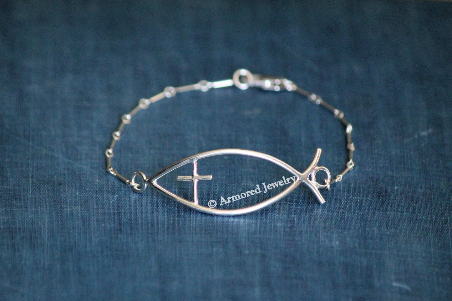 Sterling Silver Christian Ichthys Bracelet