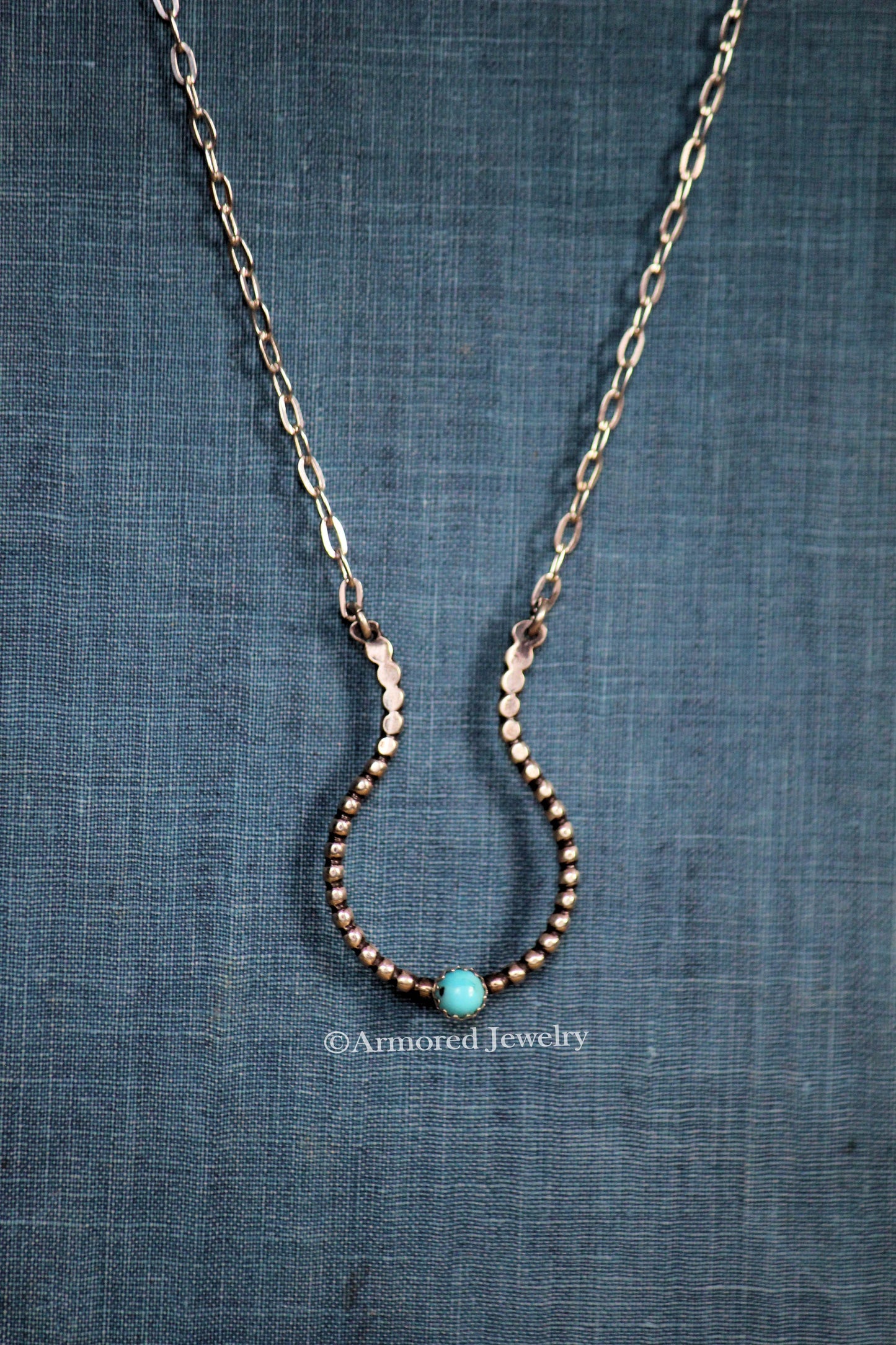 Sterling Silver Beaded Ring Holder Necklace