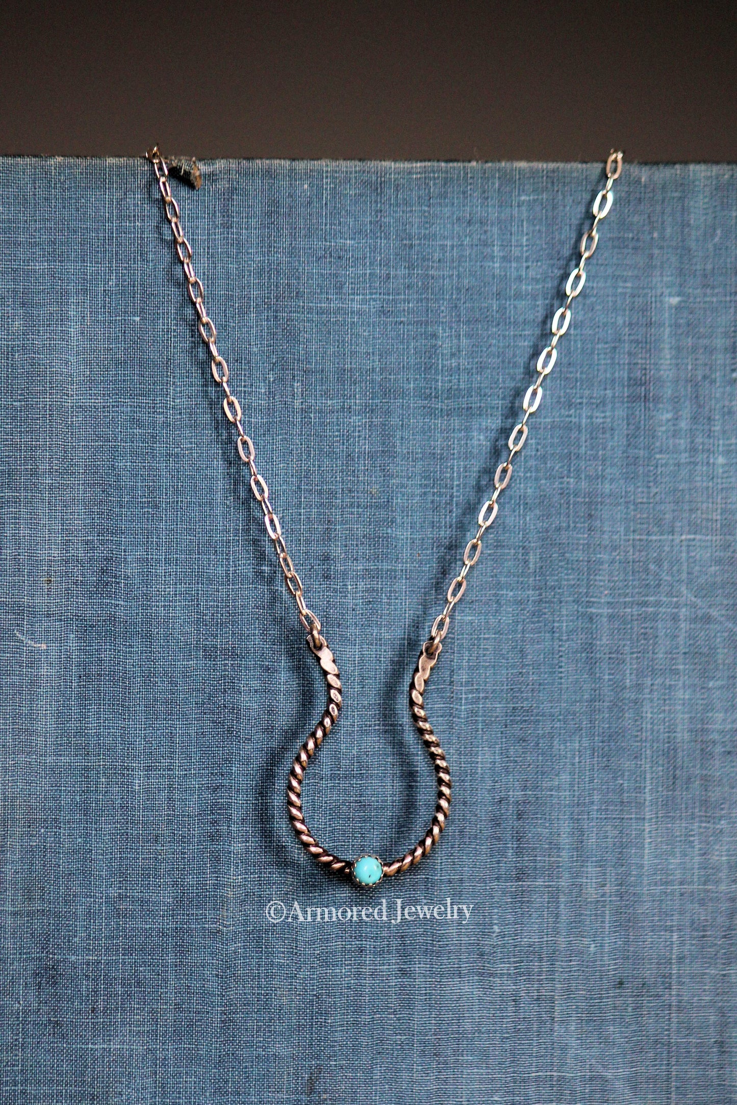 Sterling Silver Rope Ring Holder Necklace