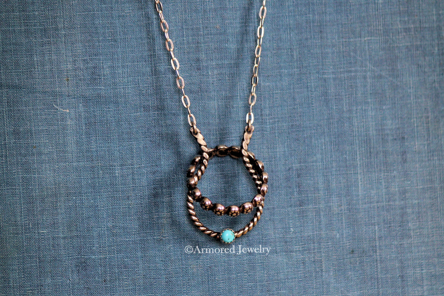 Sterling Silver Rope Ring Holder Necklace