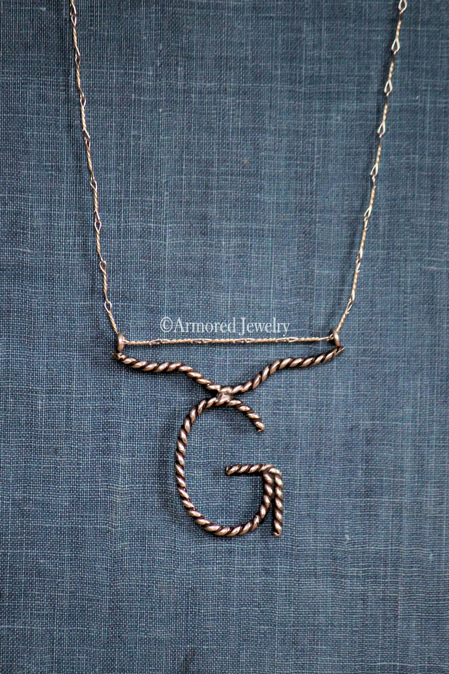 Sterling Silver Custom Ranch Cattle Brand Pendant Neckace