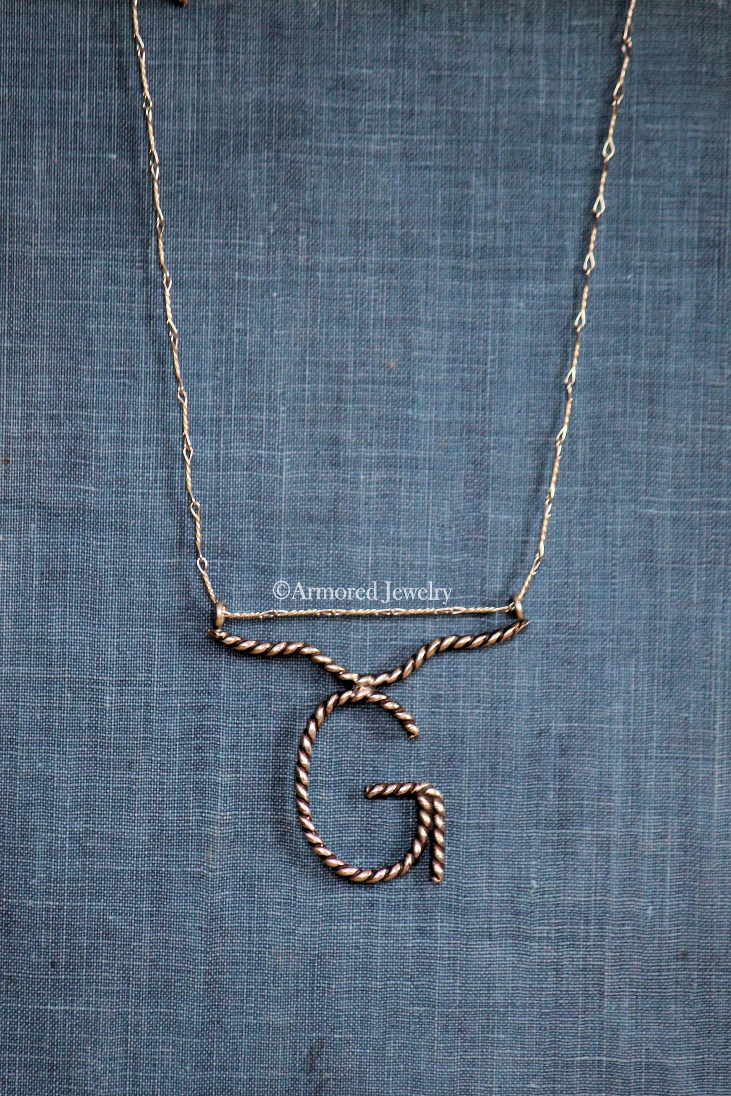Sterling Silver Custom Ranch Cattle Brand Pendant Neckace