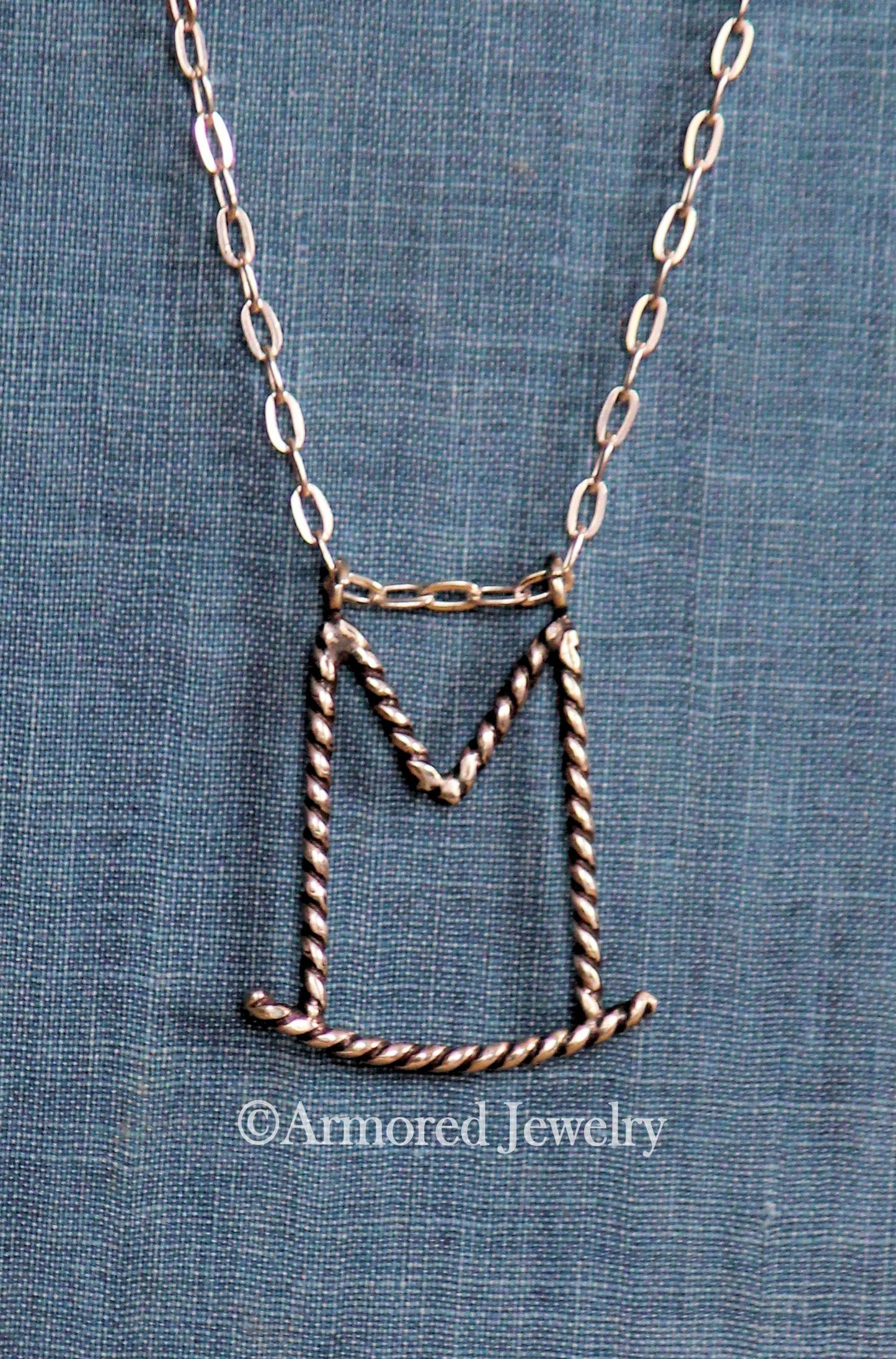 Sterling Silver Custom Ranch Cattle Brand Pendant Neckace