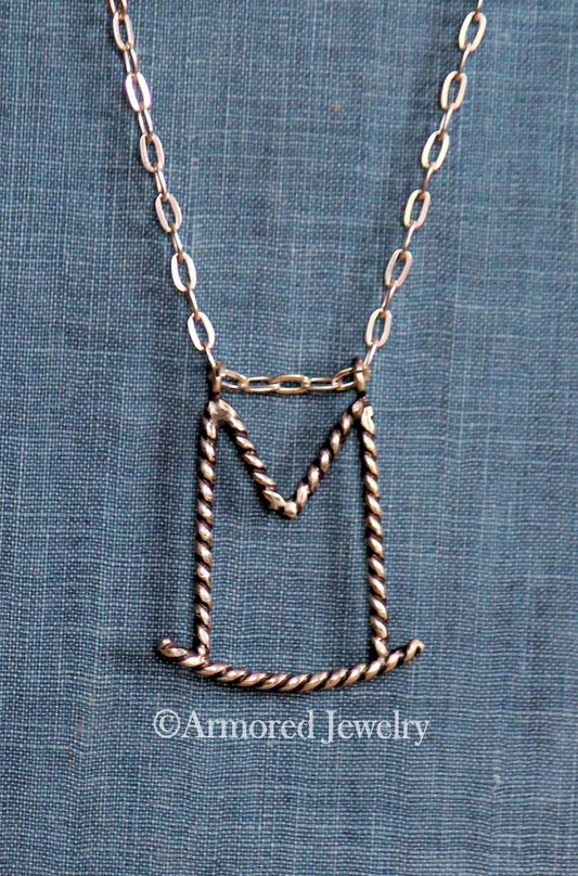 Sterling Silver Custom Ranch Cattle Brand Pendant Neckace