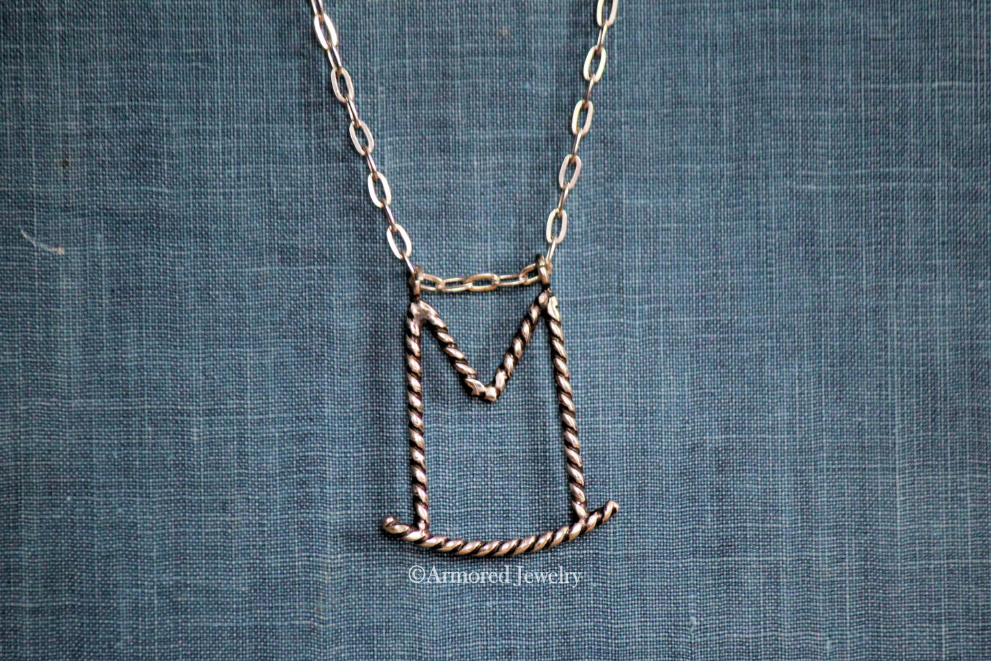 Sterling Silver Custom Ranch Cattle Brand Pendant Neckace