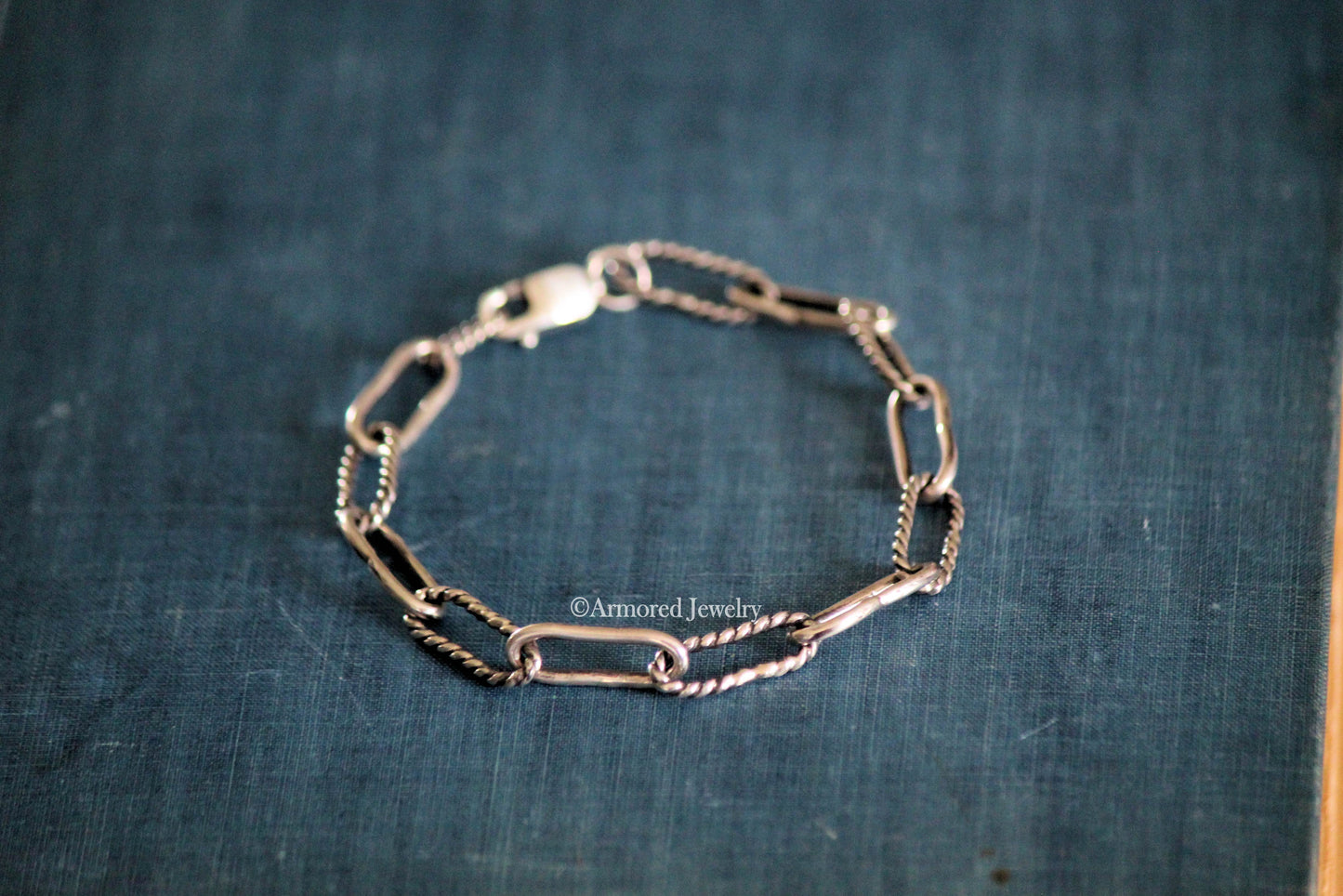 Sterling Silver Chunky Dual Link Bracelet