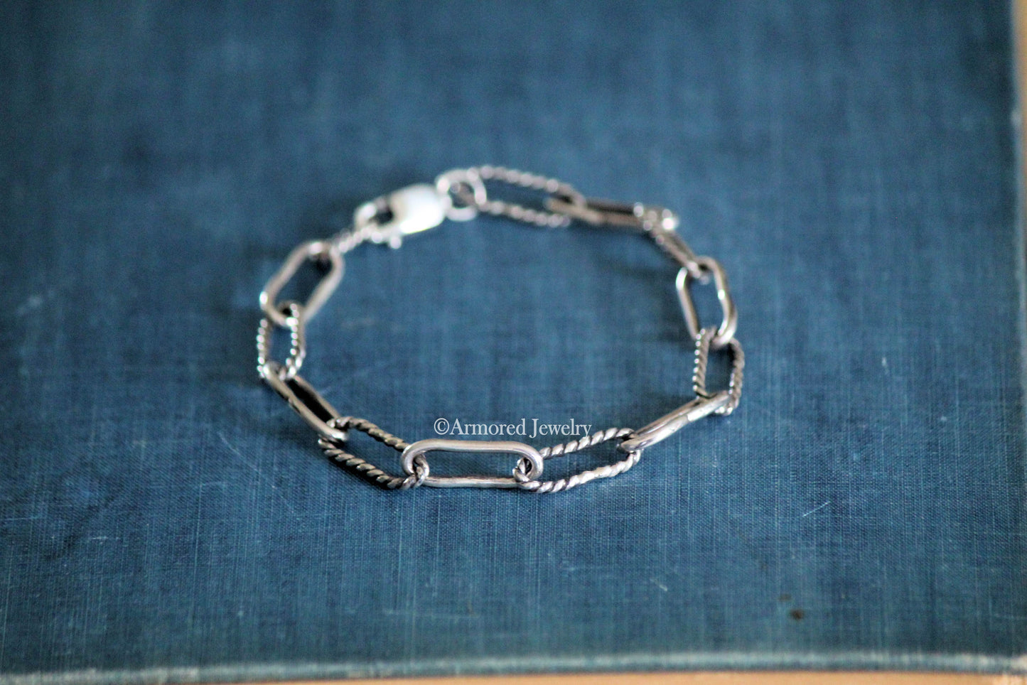 Sterling Silver Chunky Dual Link Bracelet