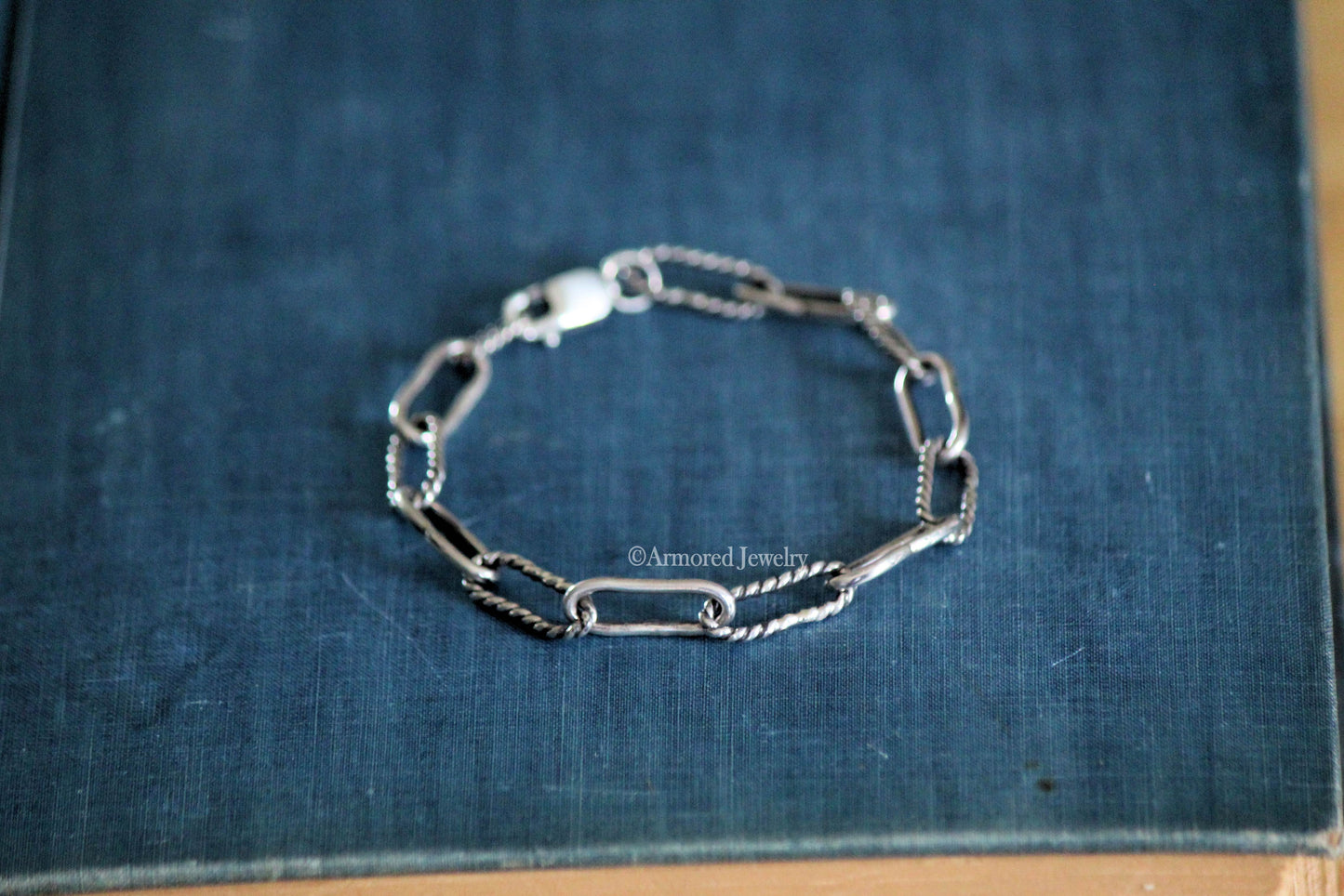 Sterling Silver Chunky Dual Link Bracelet