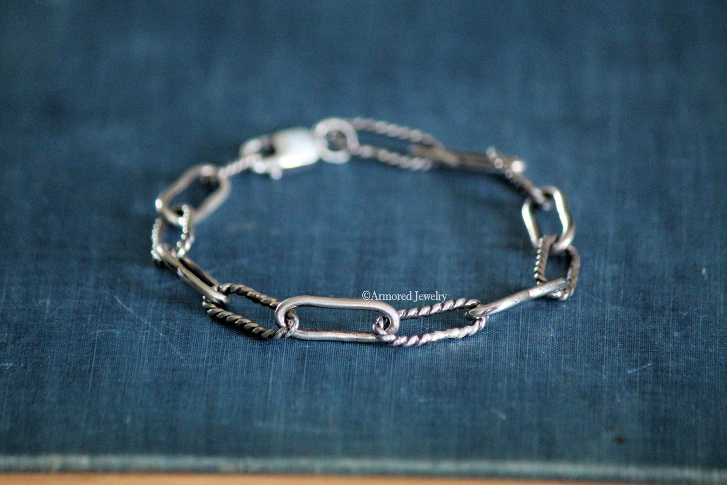 Sterling Silver Chunky Dual Link Bracelet