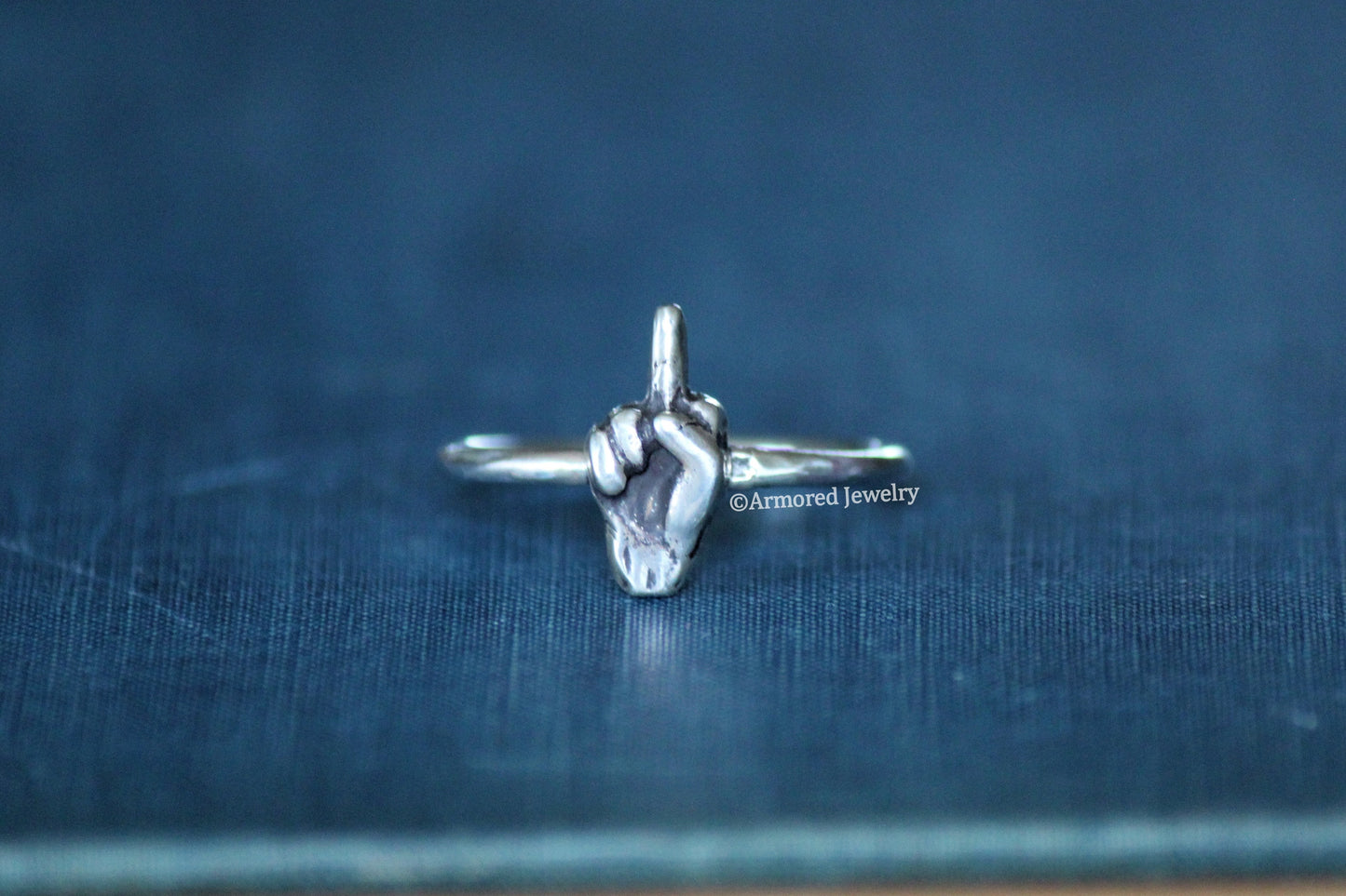 Sterling Silver Middle Finger "The Bird" Ring