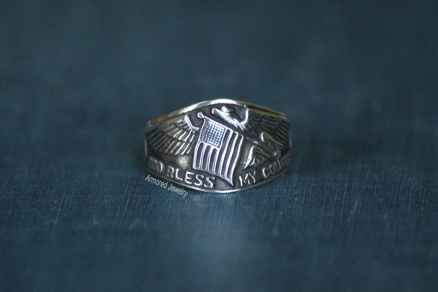 Sterling silver American Flag Ring