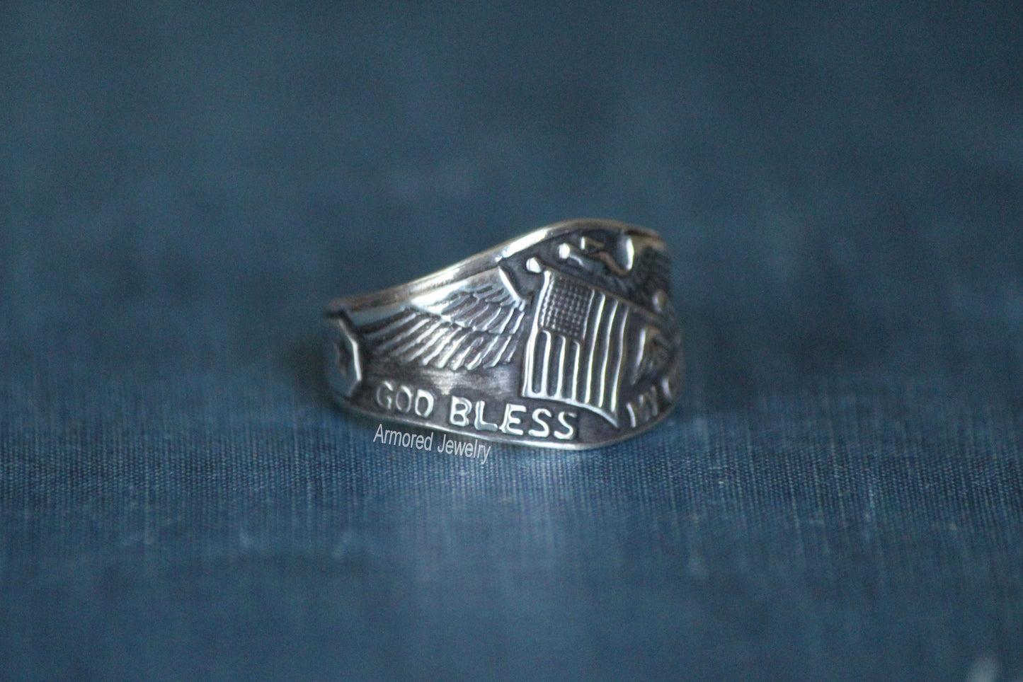 Sterling silver American Flag Ring