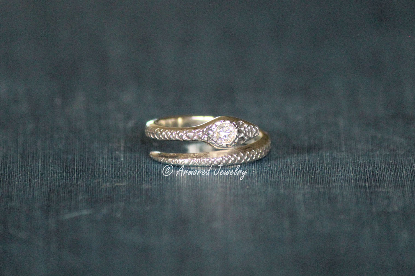 Sterling Silver Ouroboros Snake Bypass Wrap Ring