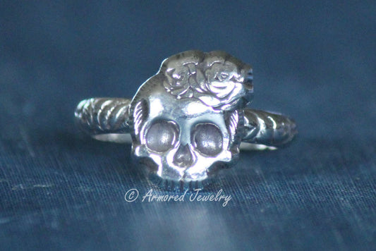 Sterling Silver Dia De Los Muertos Skull Ring