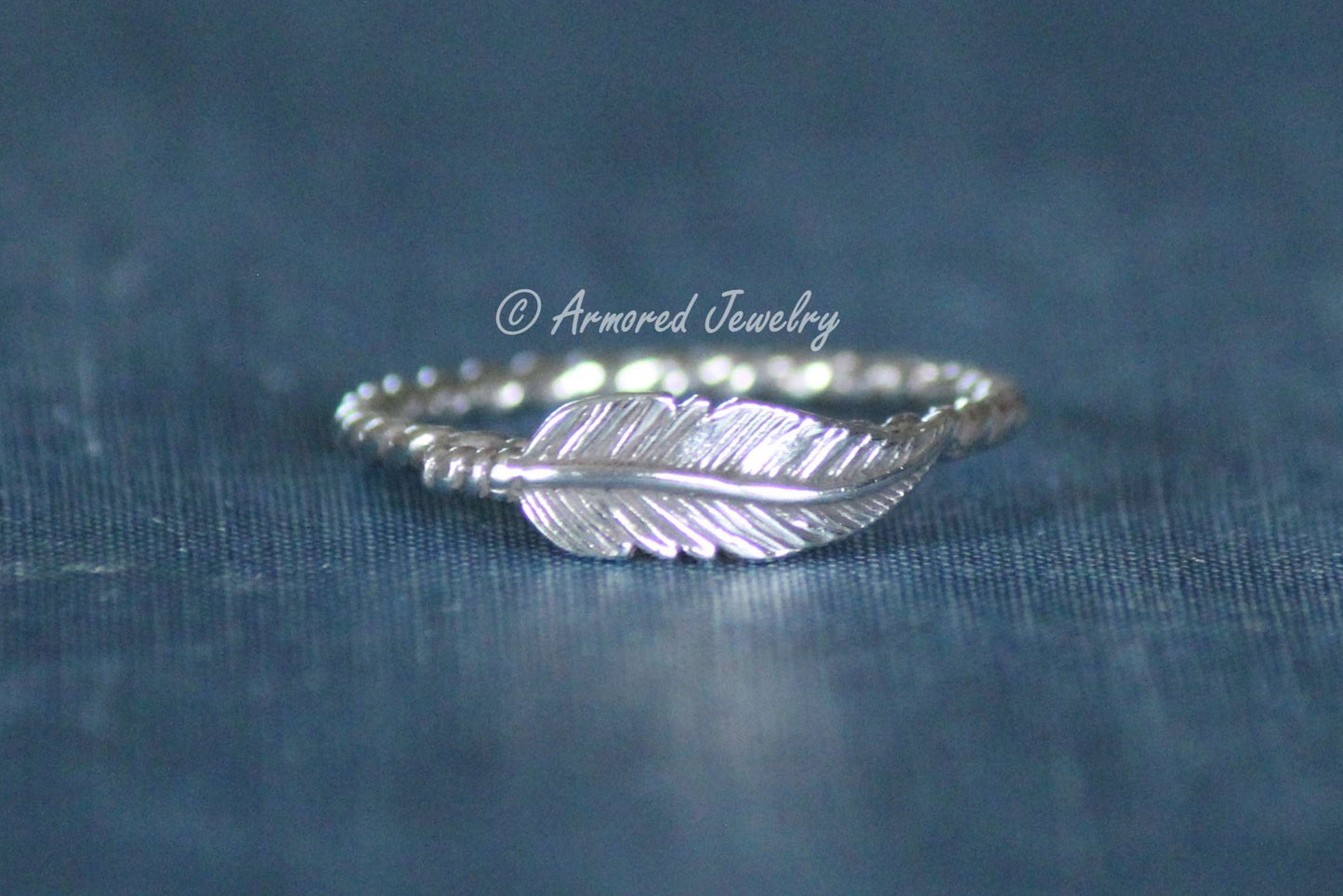 Sterling silver Feather Rope Ring