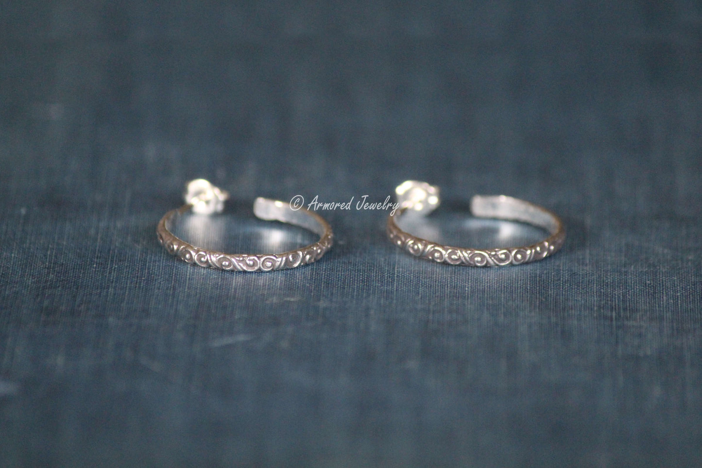 Sterling Silver Filigree Hoop Earrings