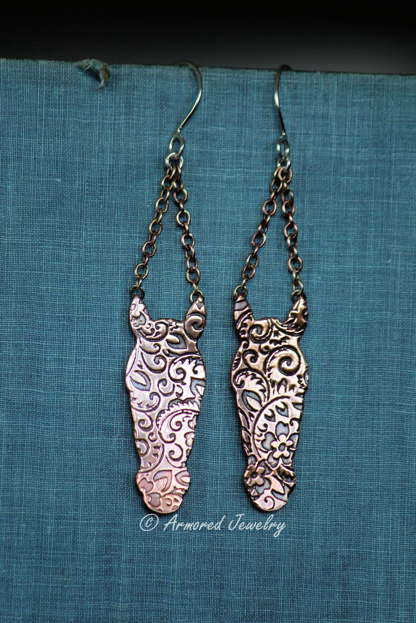 Mixed Metals Horse Chandelier Earrings