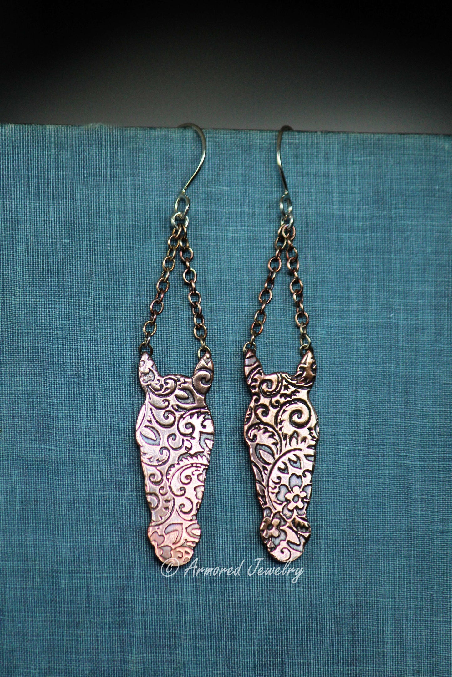 Mixed Metals Horse Chandelier Earrings
