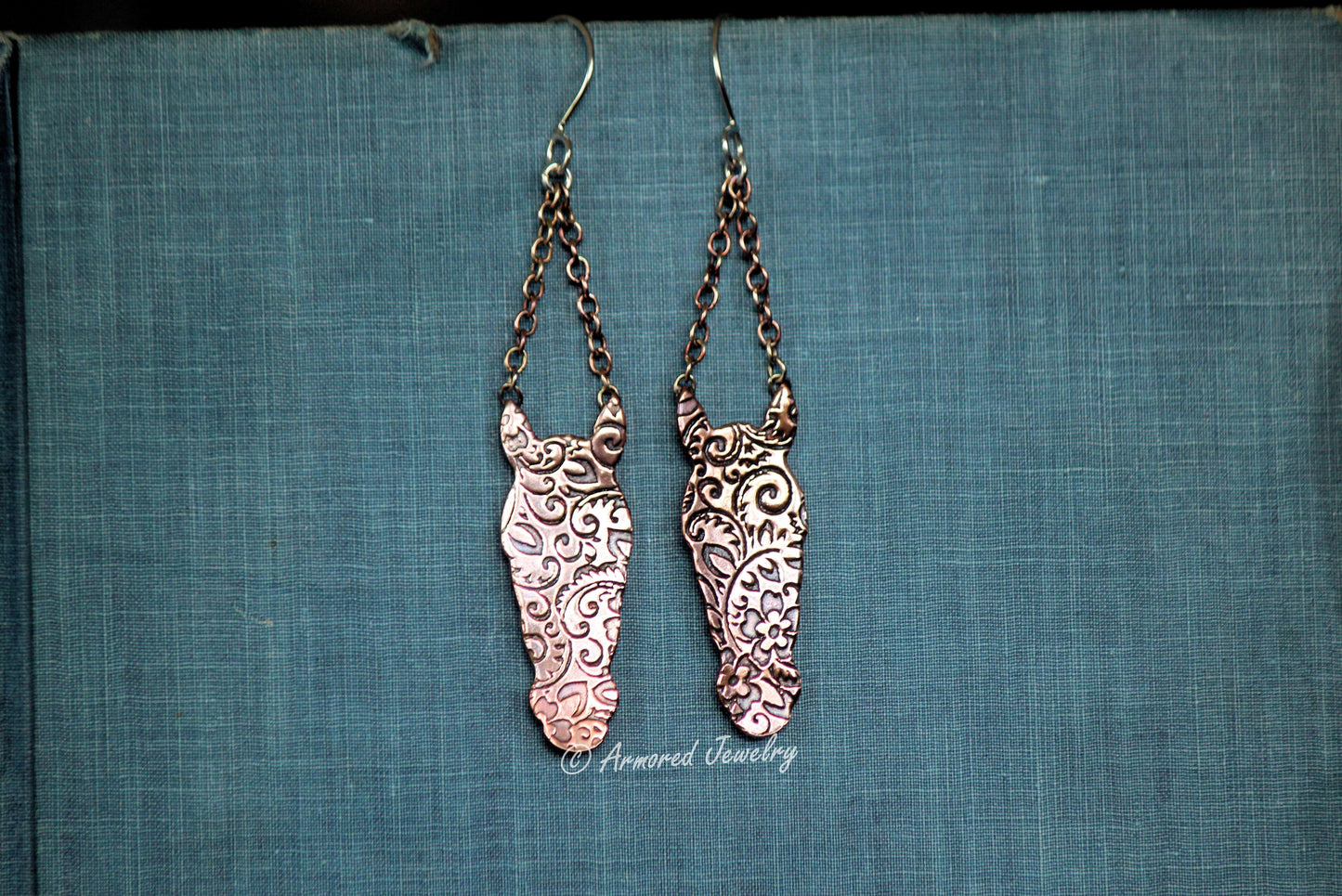 Mixed Metals Horse Chandelier Earrings