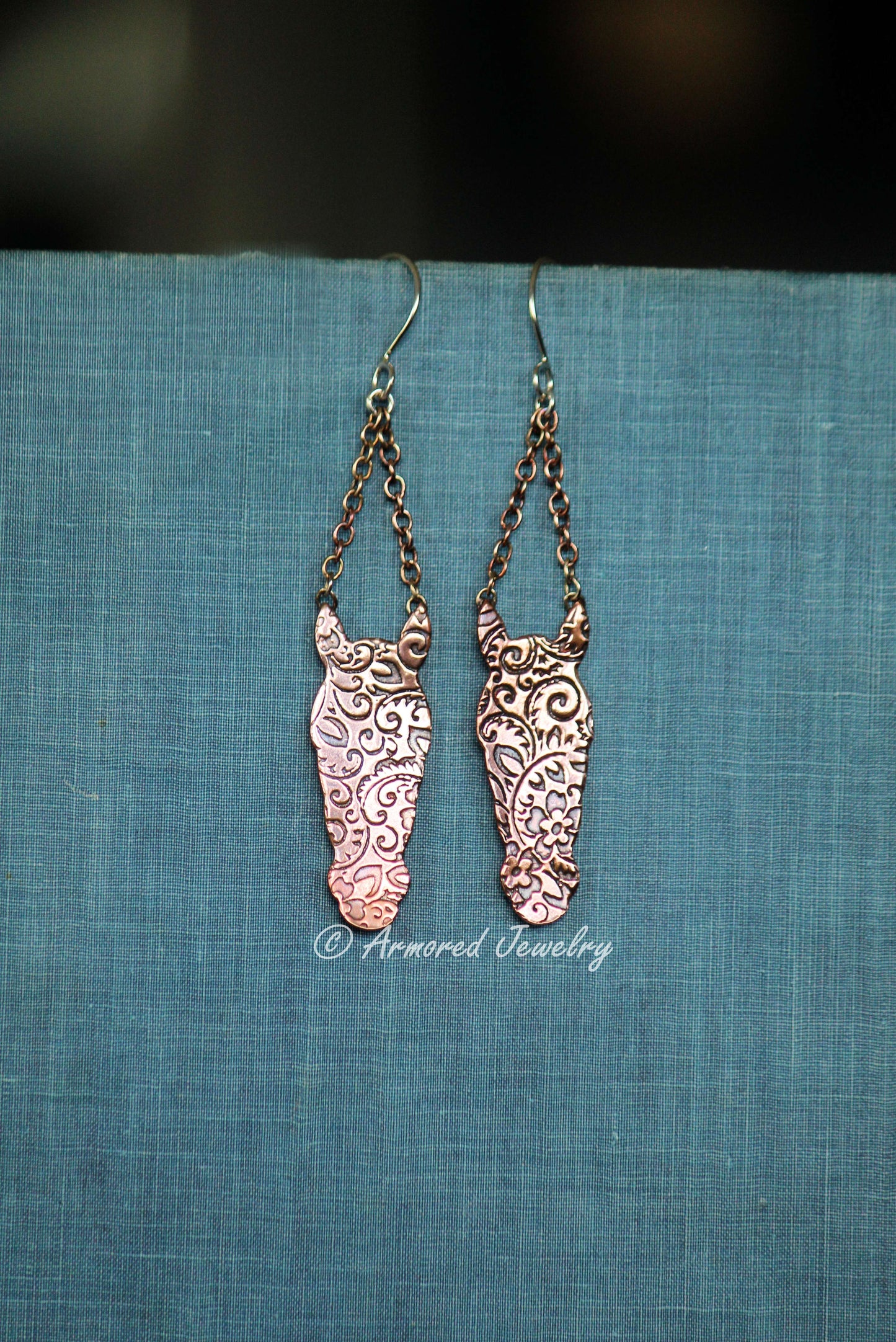 Mixed Metals Horse Chandelier Earrings