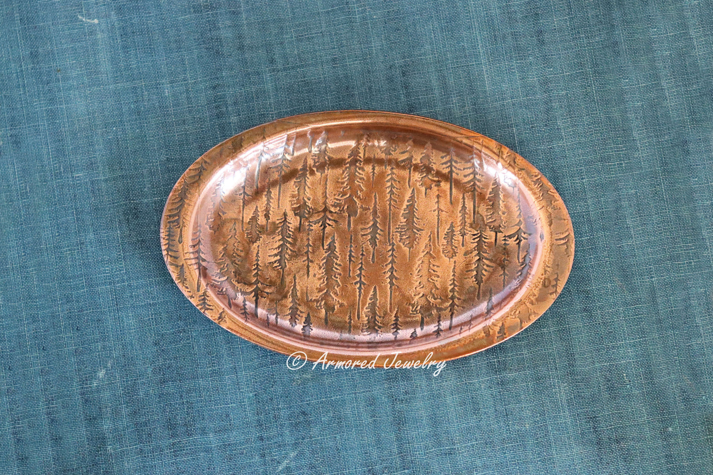 Copper Lost Pines Ring Trinket Dish