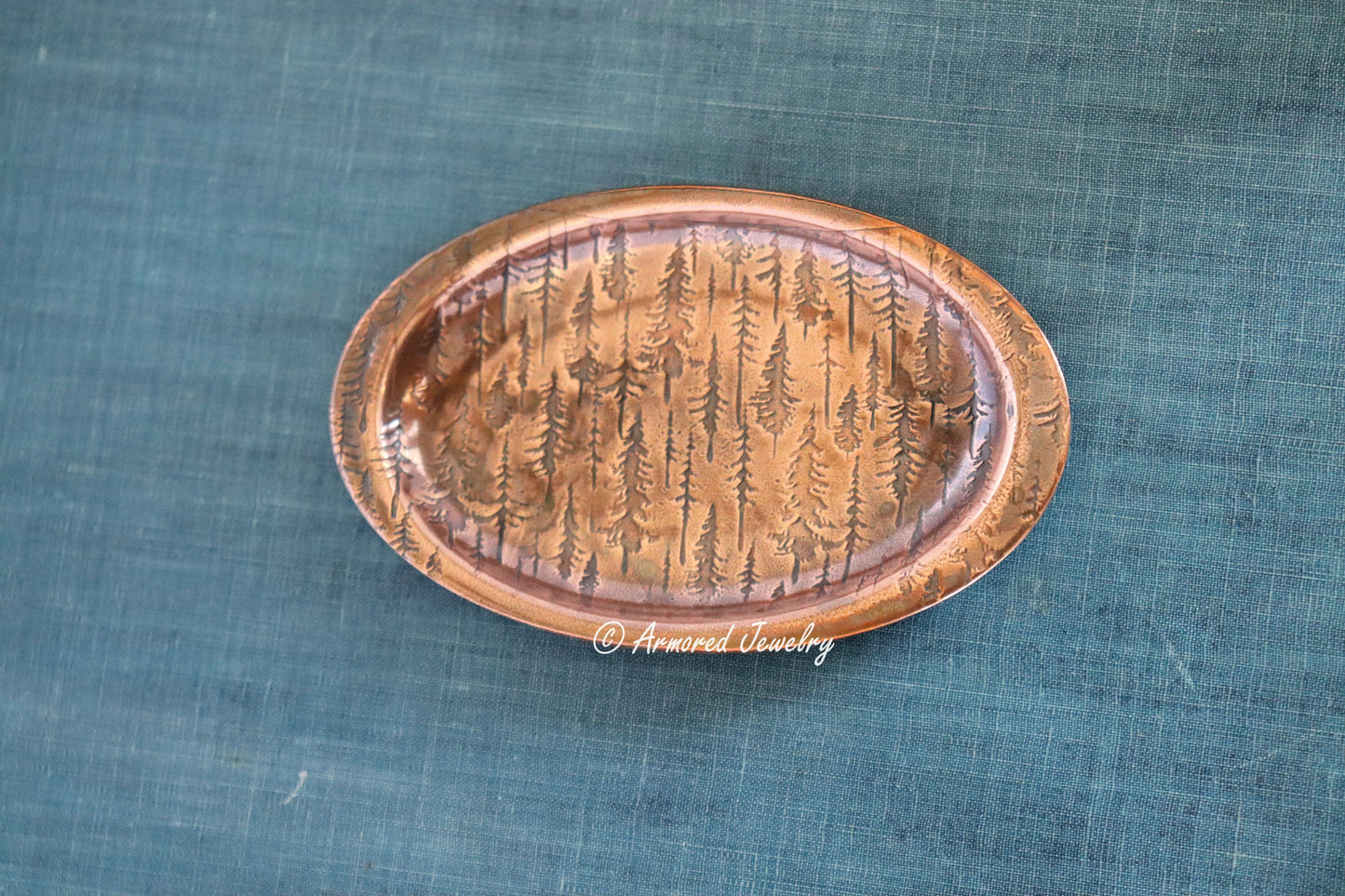 Copper Lost Pines Ring Trinket Dish