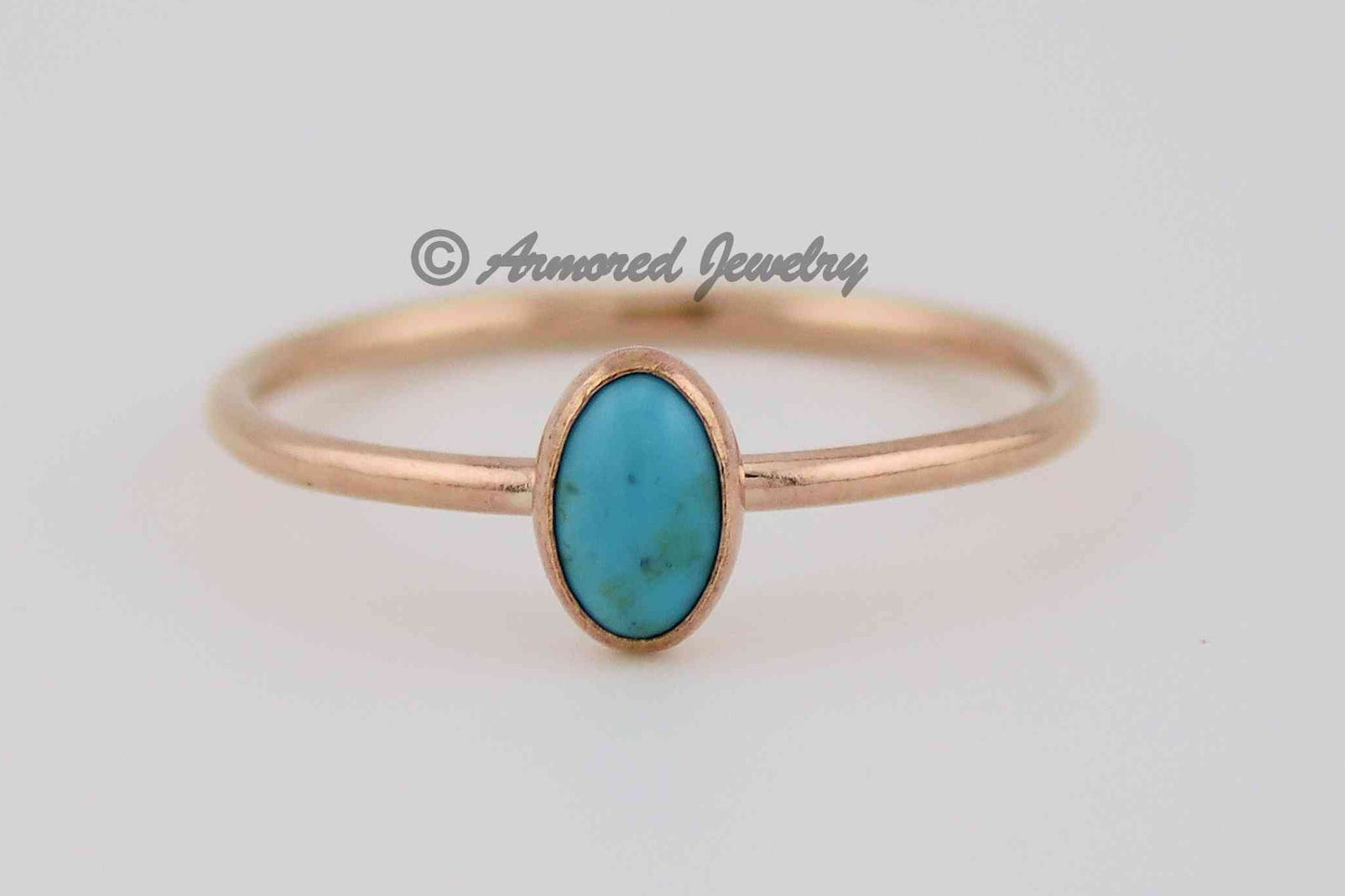 Yellow Gold-Filled Dainty Turquoise Ring