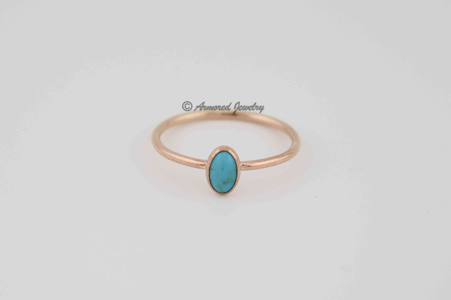Yellow Gold-Filled Dainty Turquoise Ring