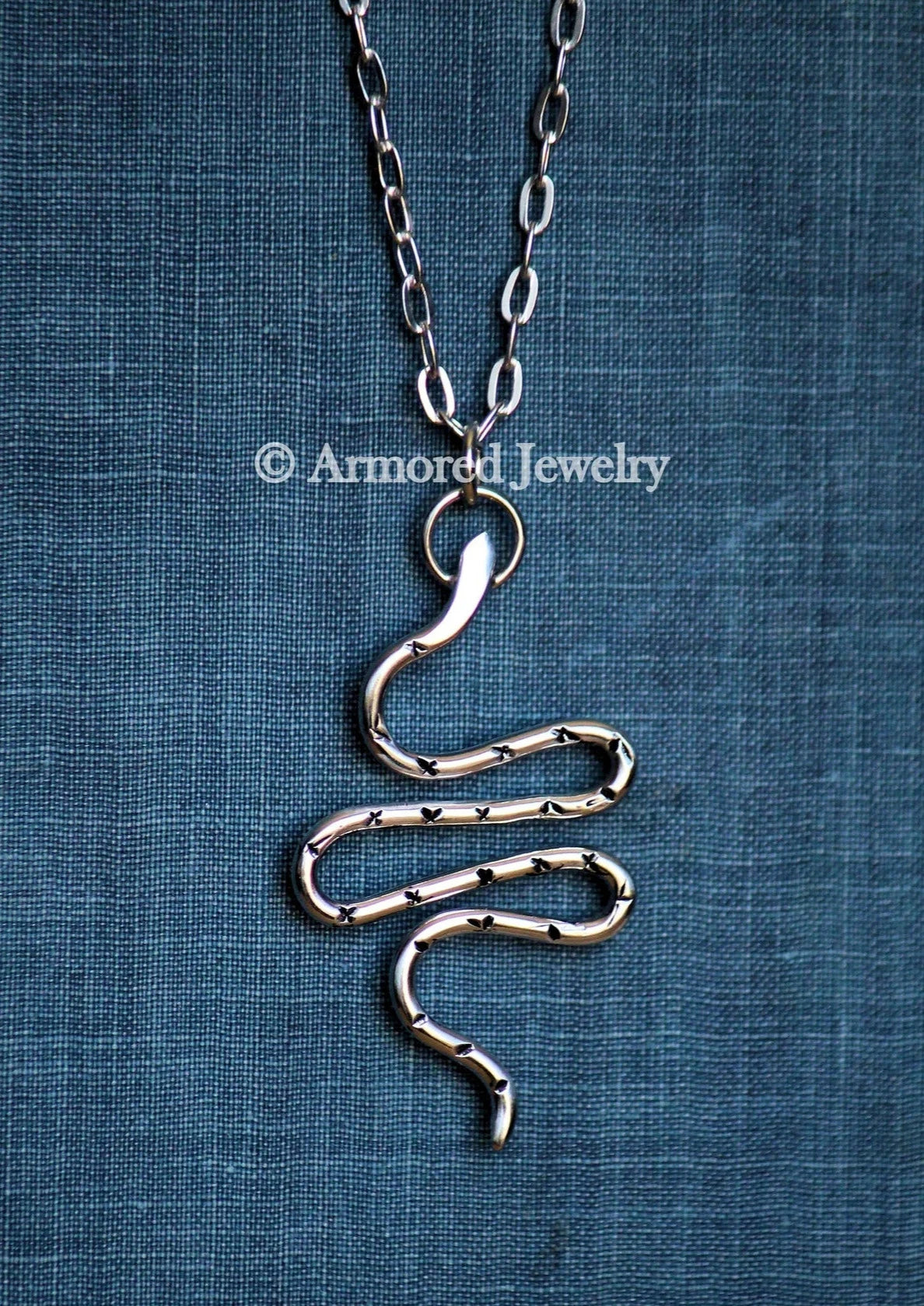 Sterling Silver Snake pendant necklace