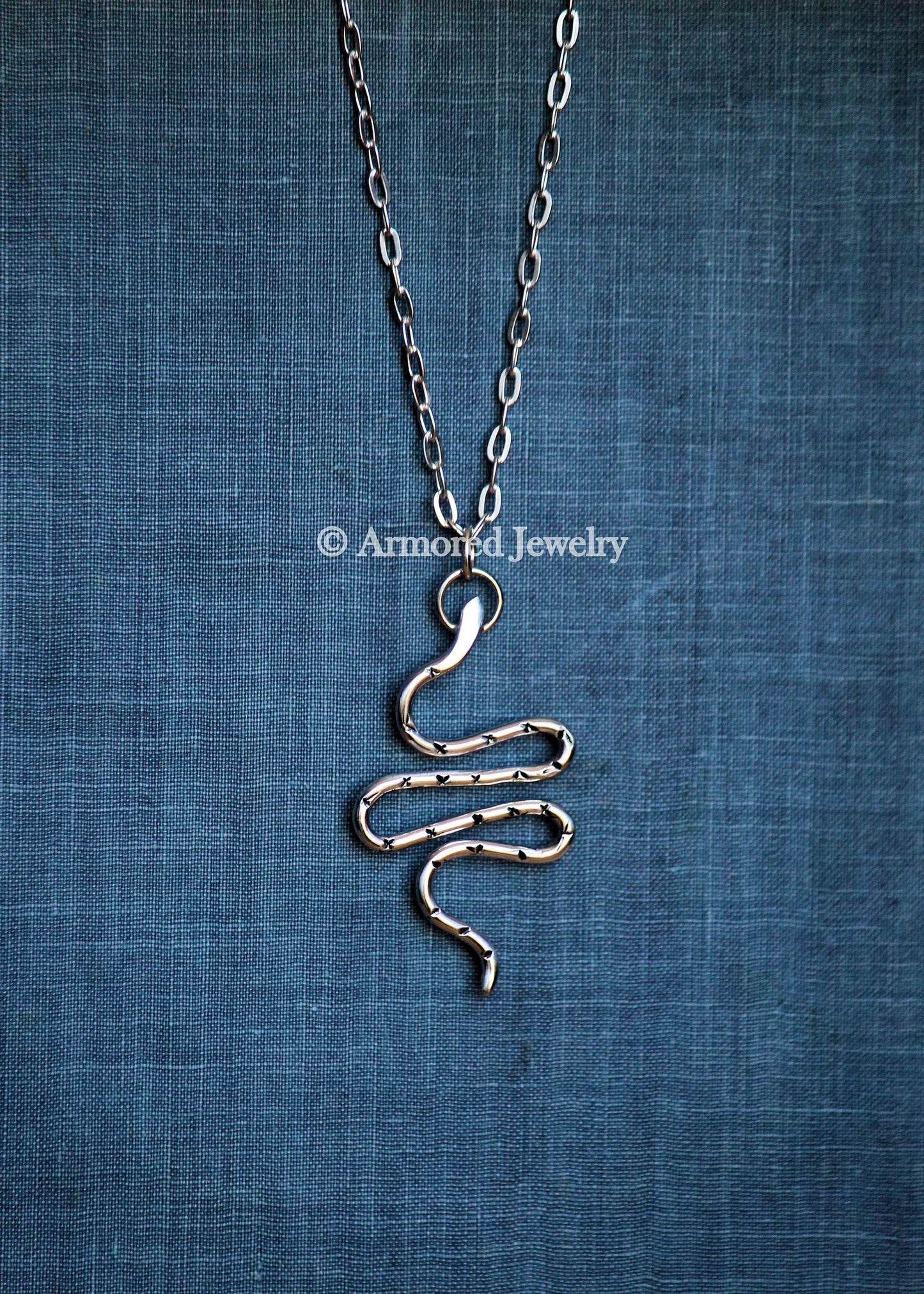 Sterling Silver Snake pendant necklace