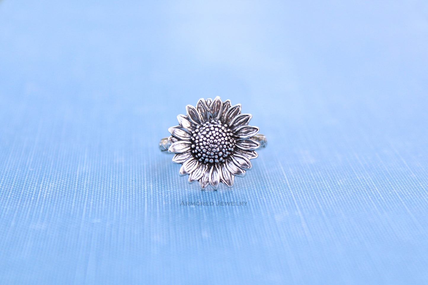 Sterling Silver Sunflower Ring