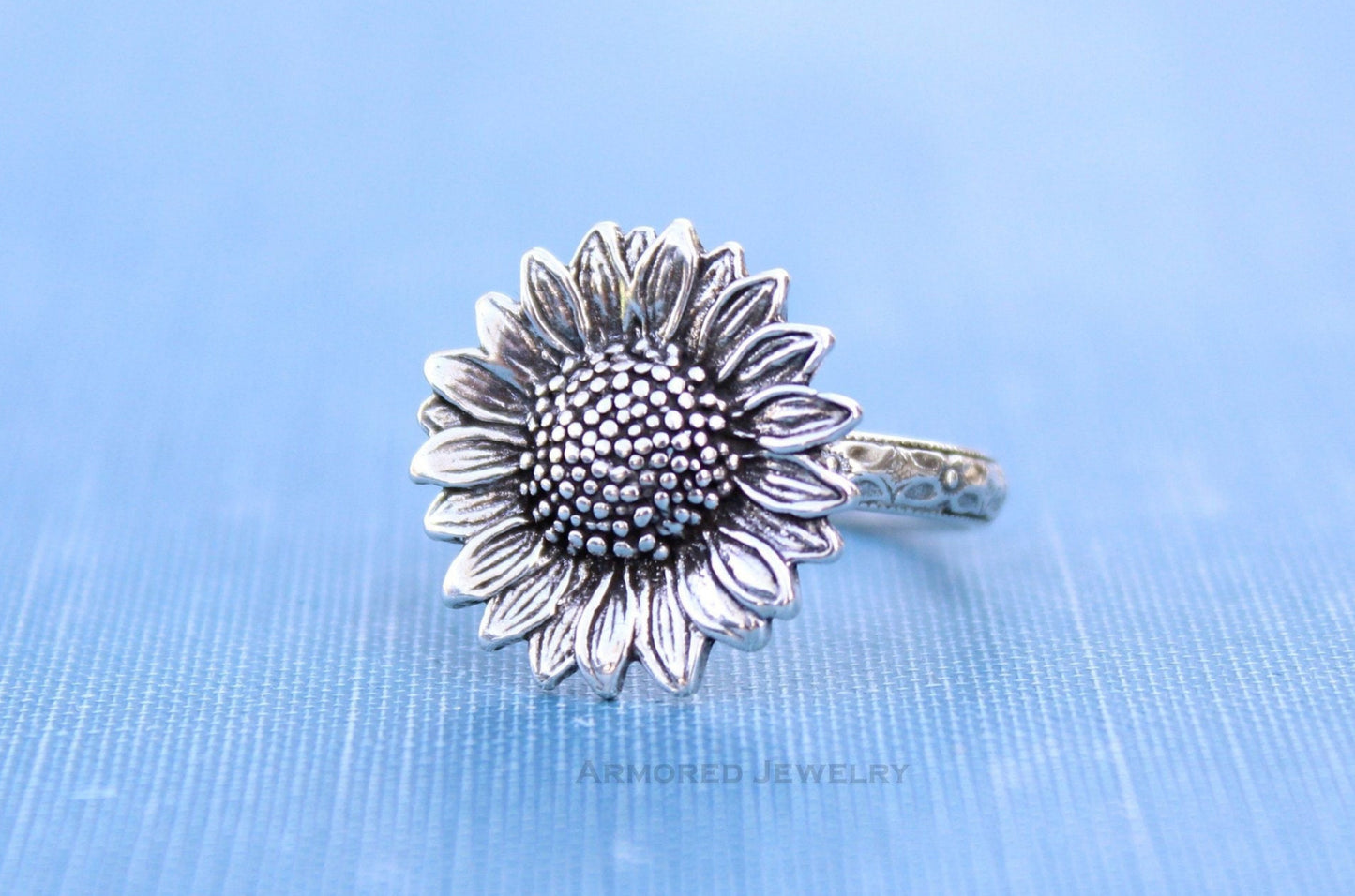 Sterling Silver Sunflower Ring