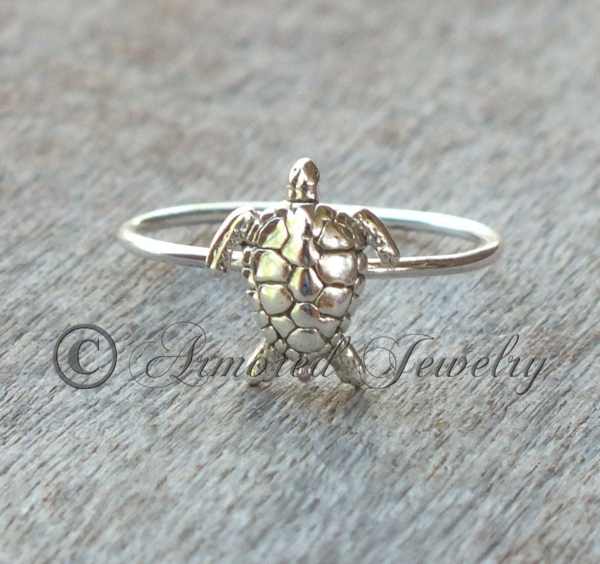 Sterling silver Seaturtle Sea Turtle Ring