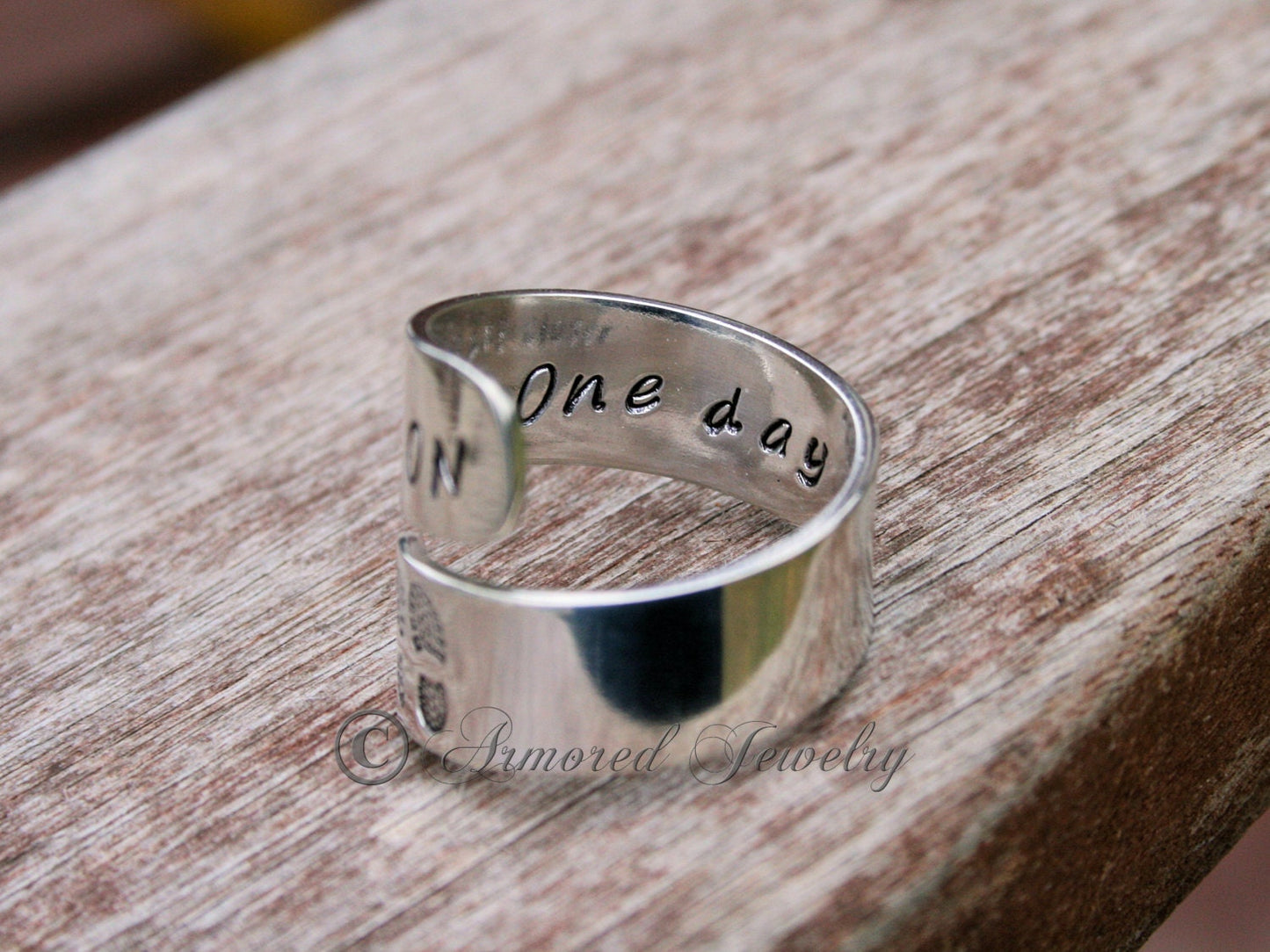 Sterling Silver Personalized Military Ring