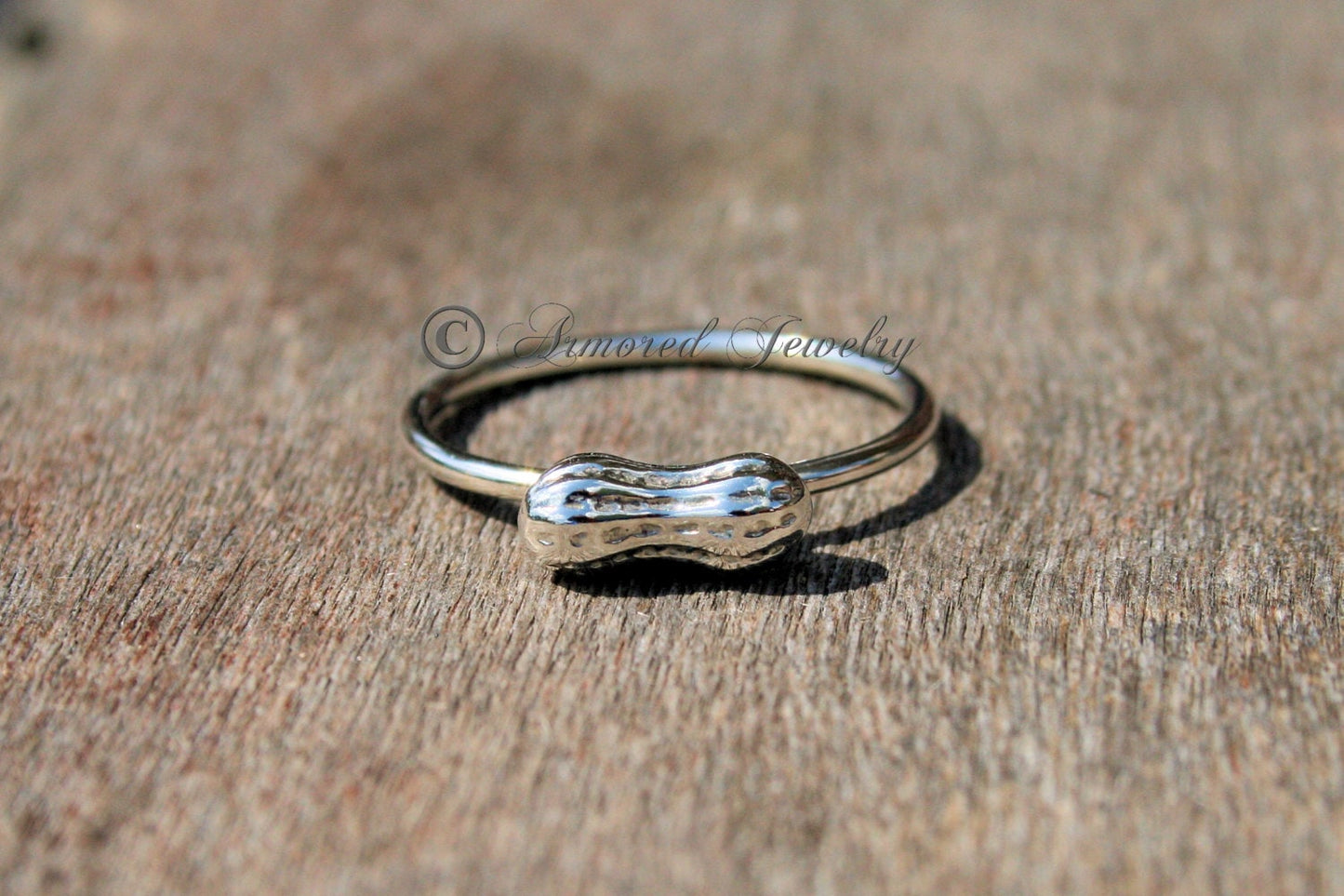 Sterling Silver Tiny Peanut Ring