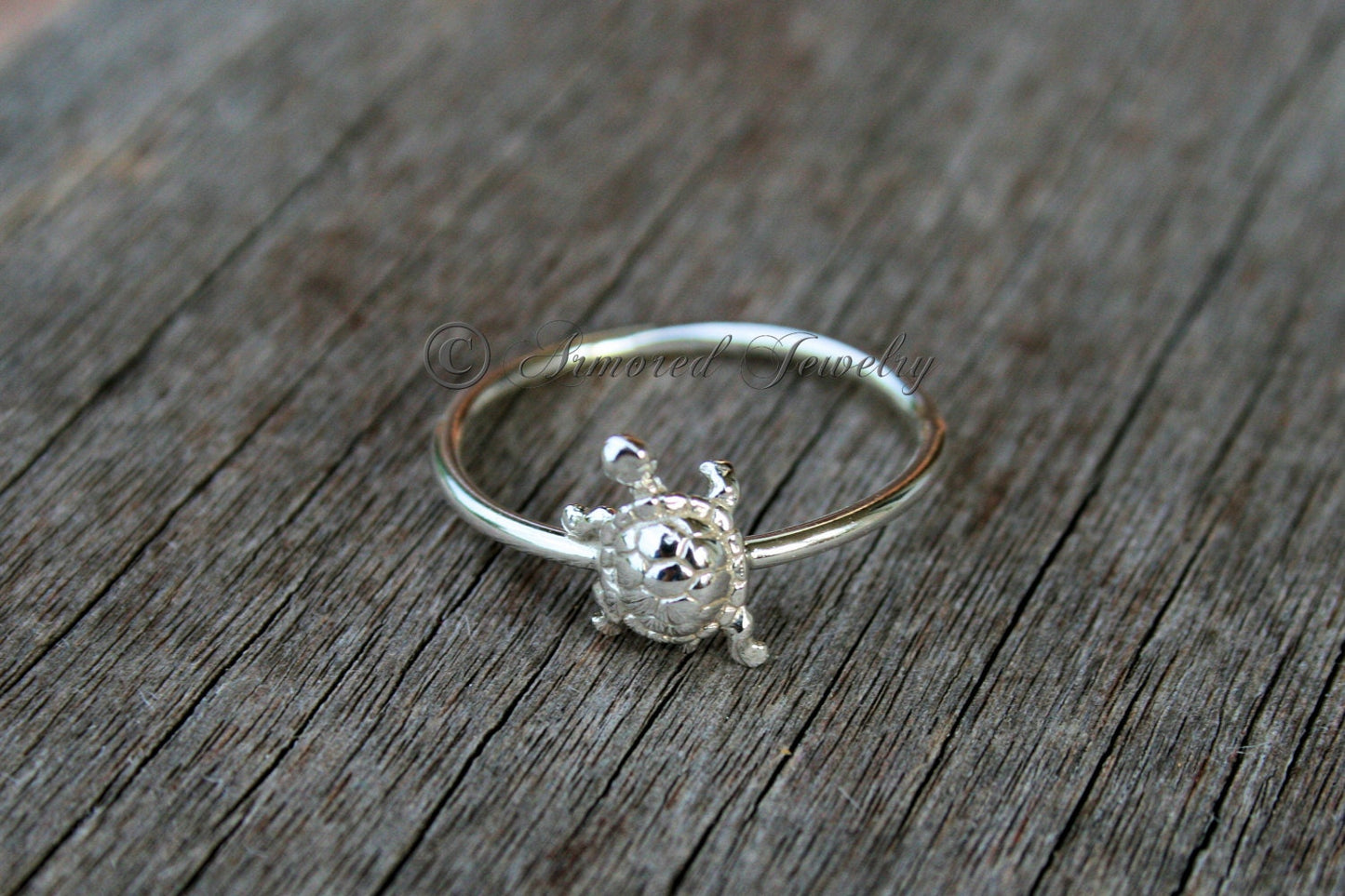 Sterling Silver Tiny Turtle Ring