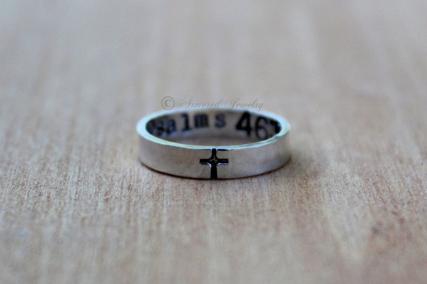 Sterling Silver Psalm 46:5 Ring